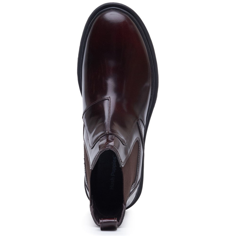 Mens Boots Bordo Hush Puppies Jamie Chelsea Boot