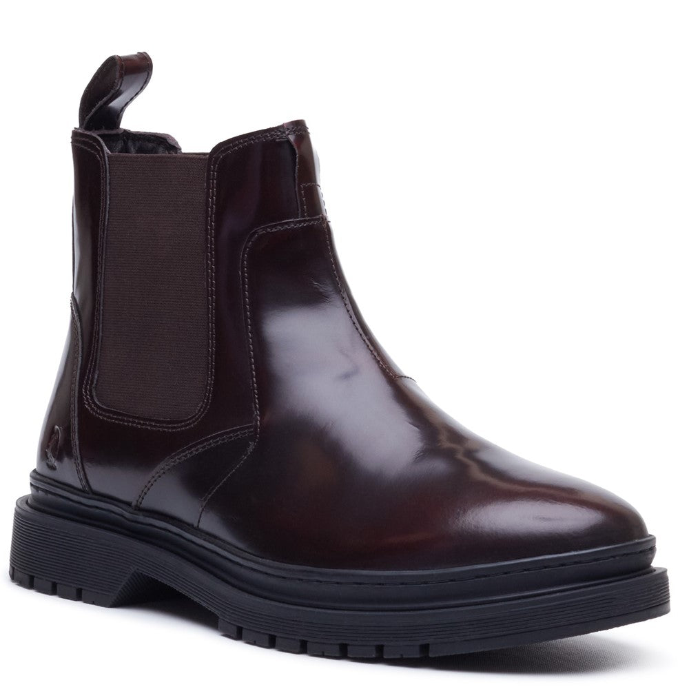Mens Boots Bordo Hush Puppies Jamie Chelsea Boot