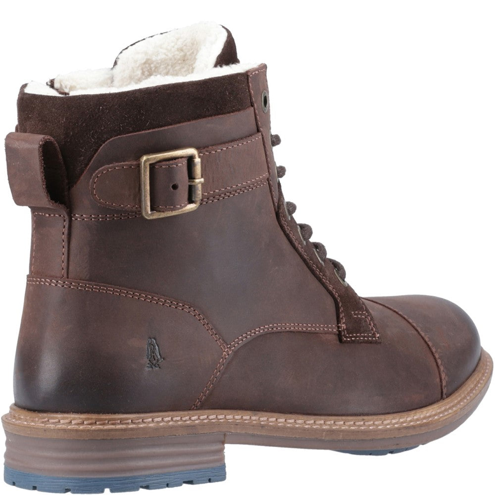 Mens Boots Brown Hush Puppies Jordan Buckle Boot
