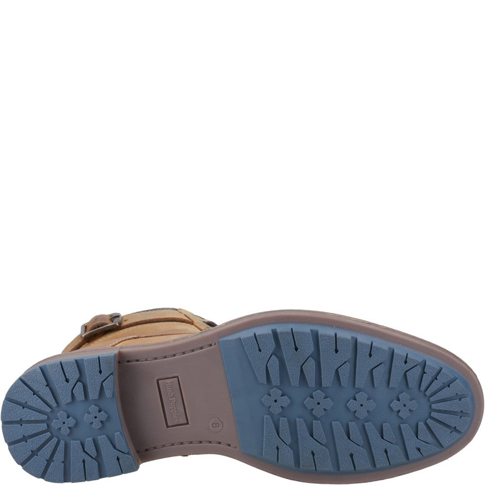 Mens Boots Tan Hush Puppies Jordan Buckle Boot