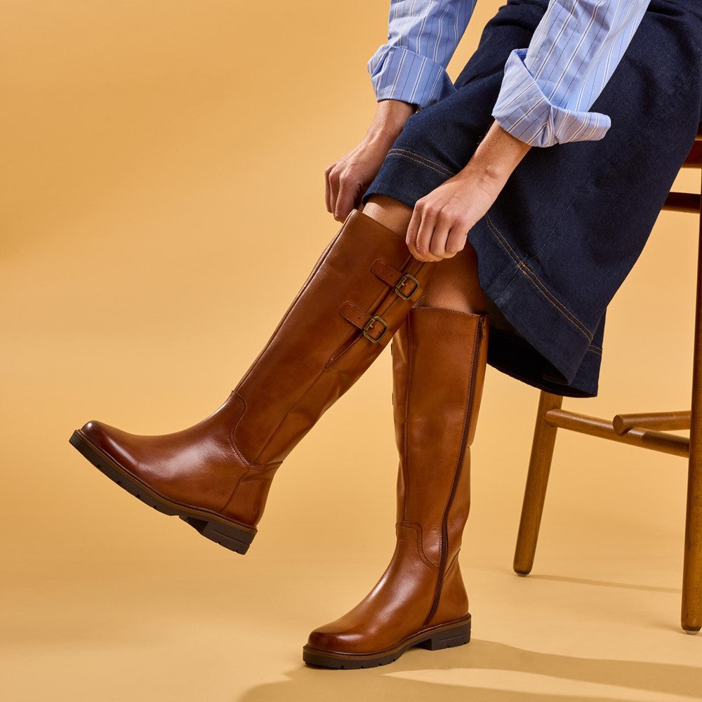 Ladies Long Boots Tan Hush Puppies Tallulah Long Boot