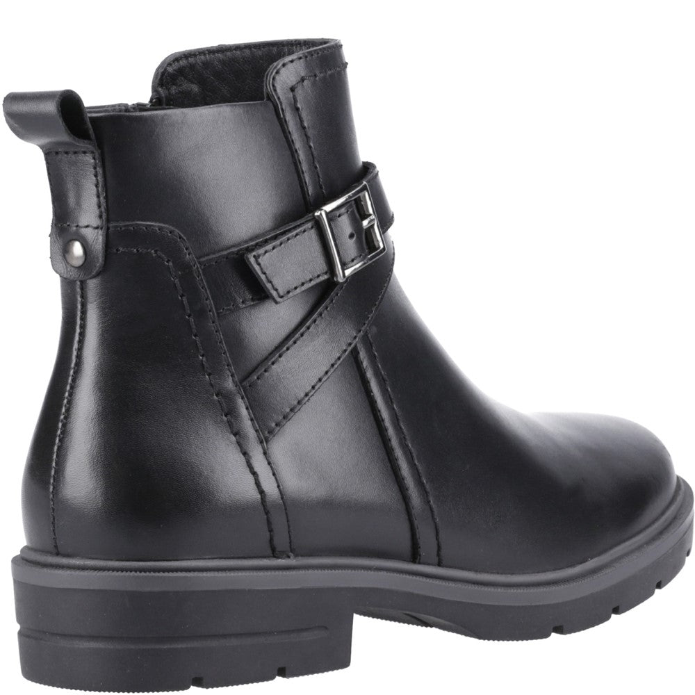 Ladies Ankle Boots Black Hush Puppies Tove Buckle Boot