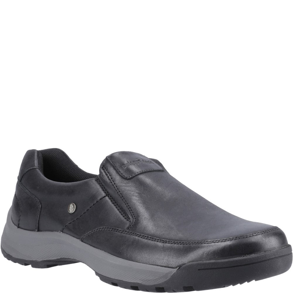 Mens Classic Slip On Shoes Black Hush Puppies Vaun Slip On