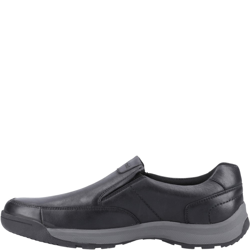 Mens Classic Slip On Shoes Black Hush Puppies Vaun Slip On