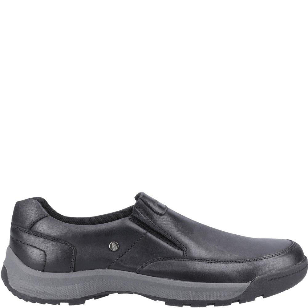 Mens Classic Slip On Shoes Black Hush Puppies Vaun Slip On
