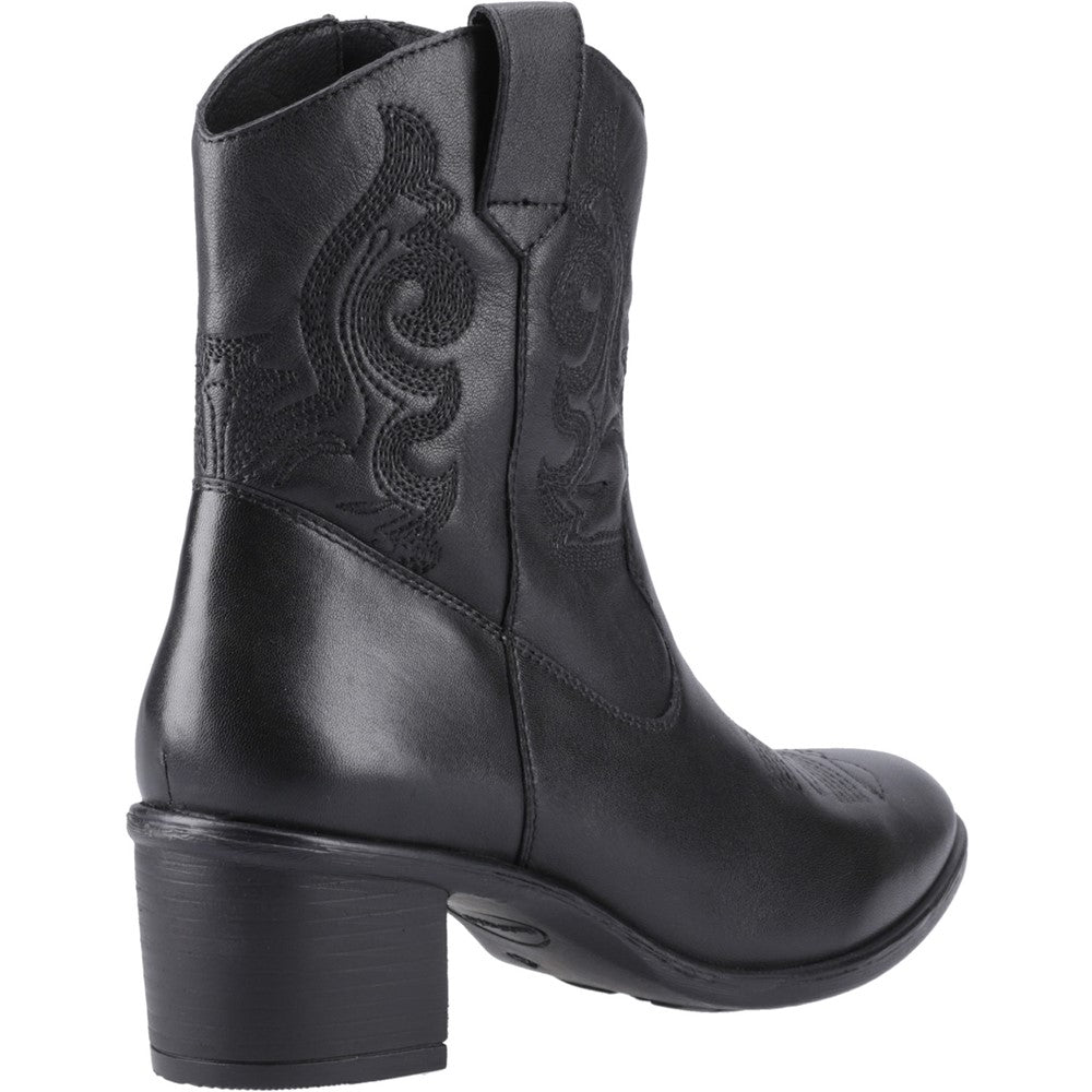 Ladies Ankle Boots Black Hush Puppies Wynn Stitch Boot