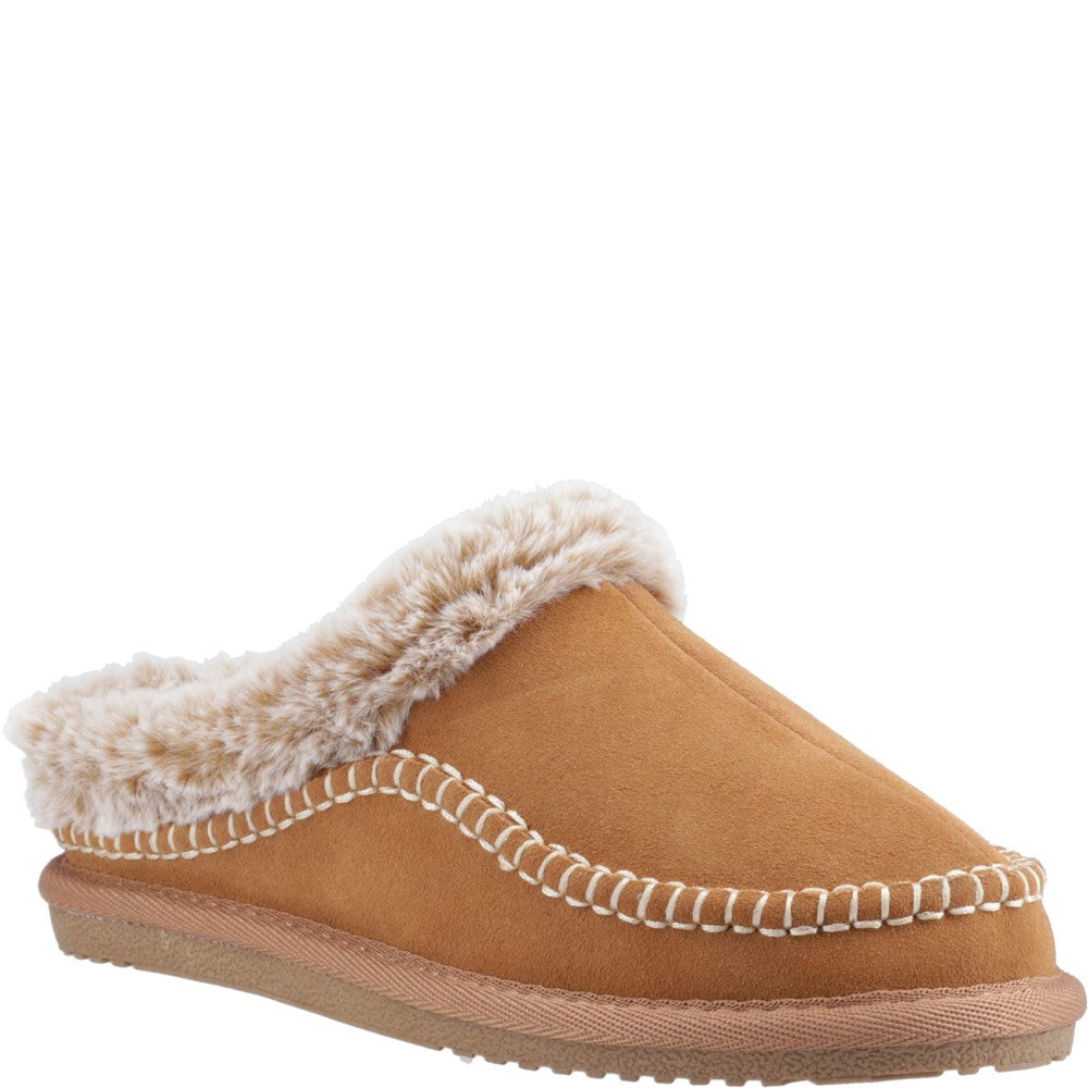 Classic Ladies Slippers Tan Hush Puppies Anika Slipper