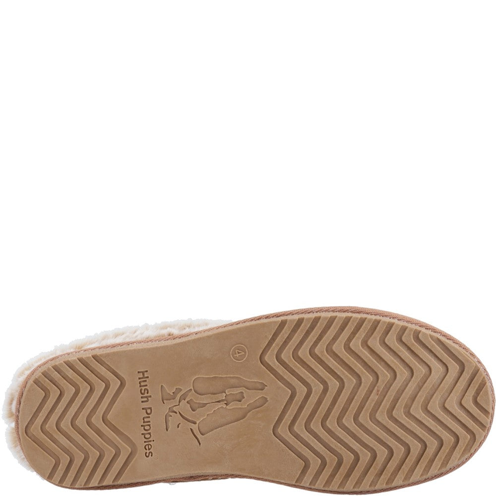 Classic Ladies Slippers Tan Hush Puppies Anika Slipper