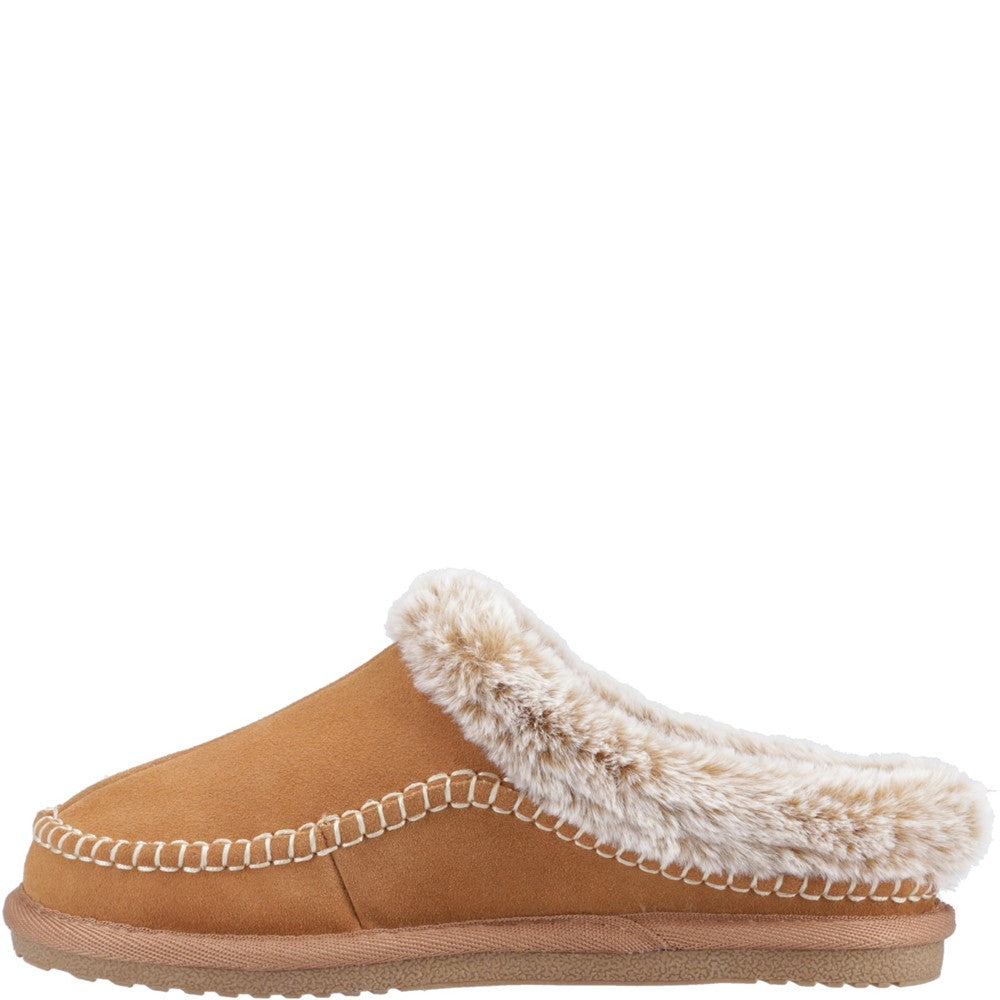 Classic Ladies Slippers Tan Hush Puppies Anika Slipper
