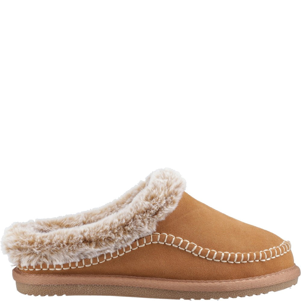 Classic Ladies Slippers Tan Hush Puppies Anika Slipper