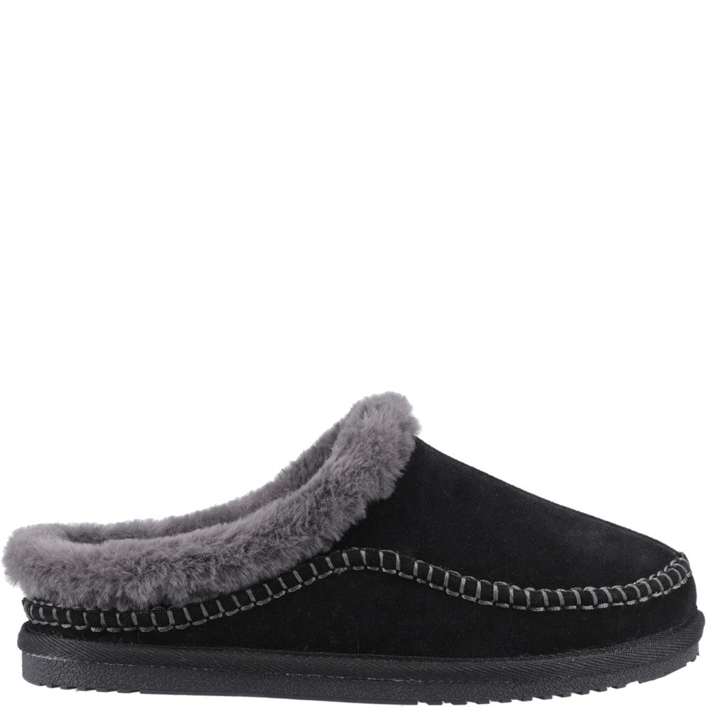 Classic Ladies Slippers Black Hush Puppies Anika Slipper