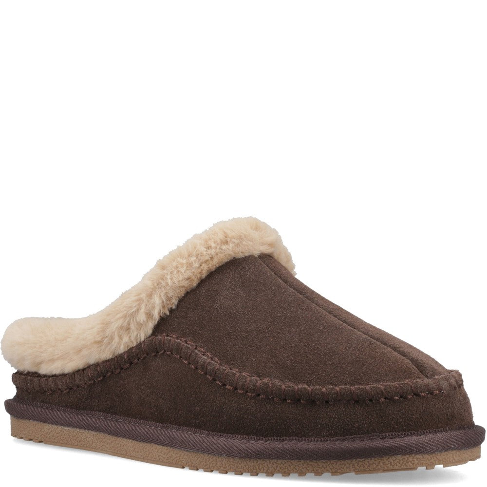 Classic Ladies Slippers Chocolate Hush Puppies Anika Slipper