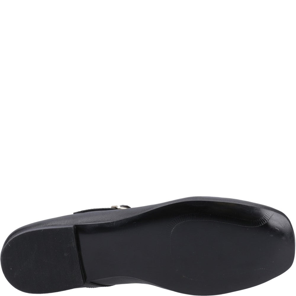 Ballerinas Black Leather Hush Puppies Pasha Leather Ballerina