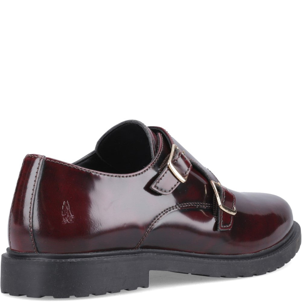 Slip On Ladies Shoes Bordeaux  Hush Puppies Verity Hi-Shine Monk
