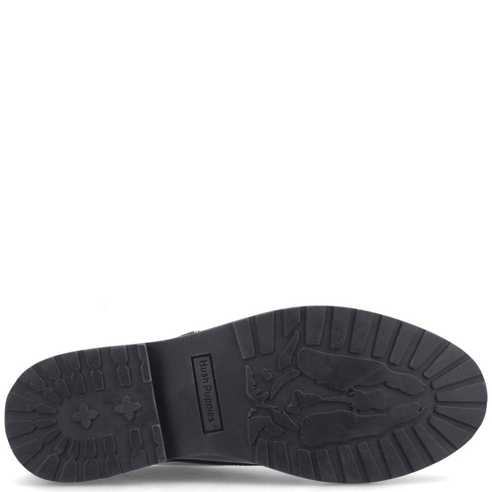 Slip On Ladies Shoes Bordeaux  Hush Puppies Verity Hi-Shine Monk