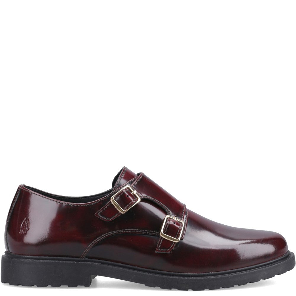 Slip On Ladies Shoes Bordeaux  Hush Puppies Verity Hi-Shine Monk
