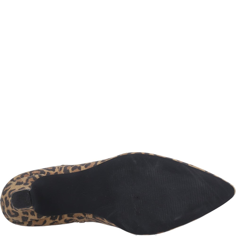 Ladies Ankle Boots Leopard Hush Puppies Nahla kitten heel boot