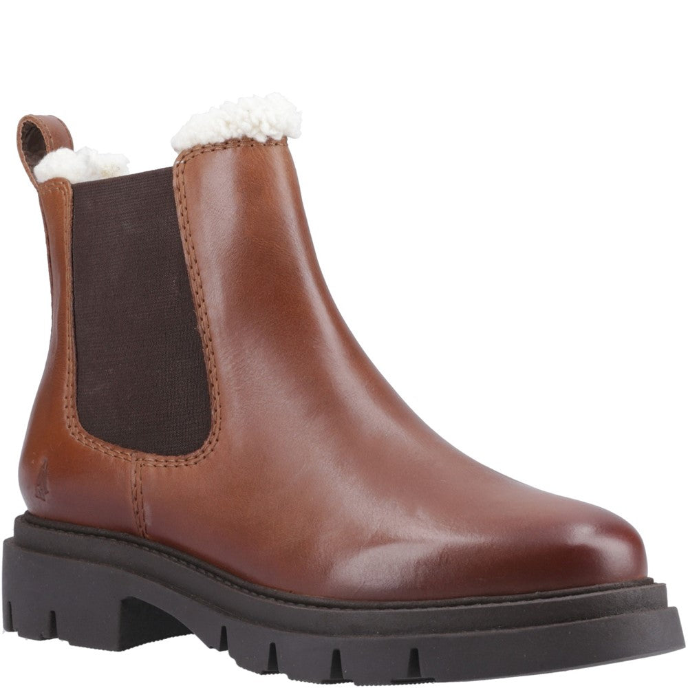 Ladies Ankle Boots Brown Hush Puppies Raya Shearling Boot