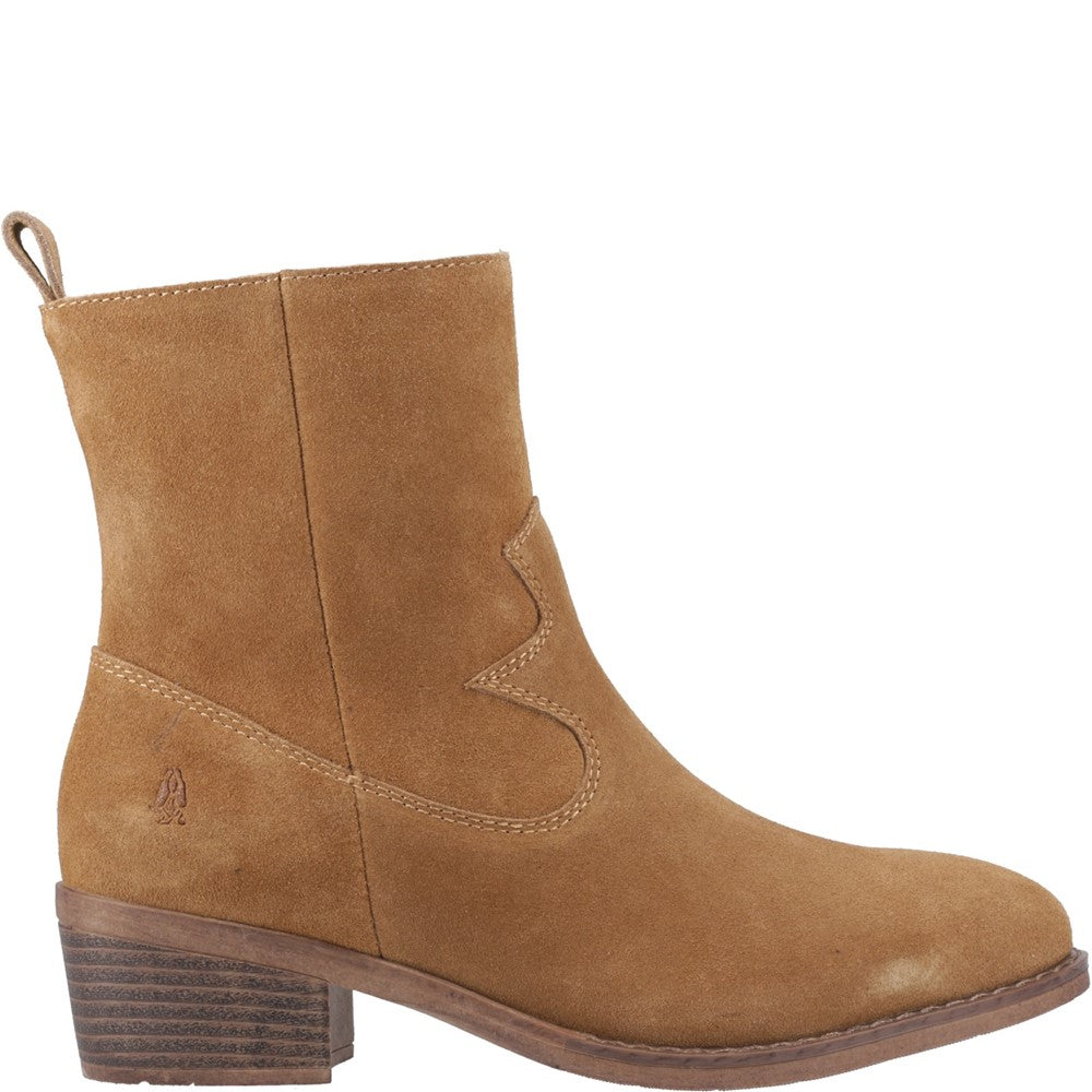Ladies Ankle Boots Tan Hush Puppies Ida Stitch Boot