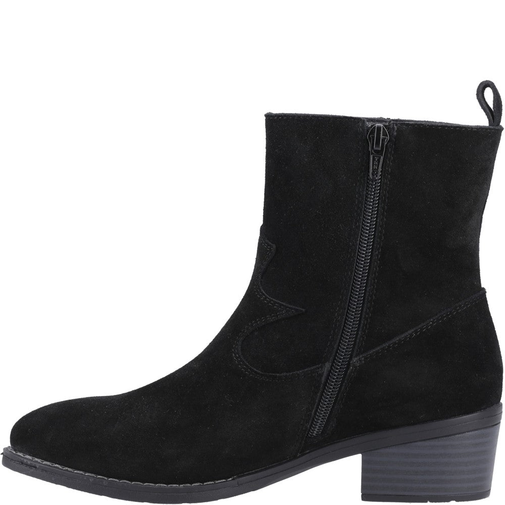 Ladies Ankle Boots Black Hush Puppies Ida Stitch Boot