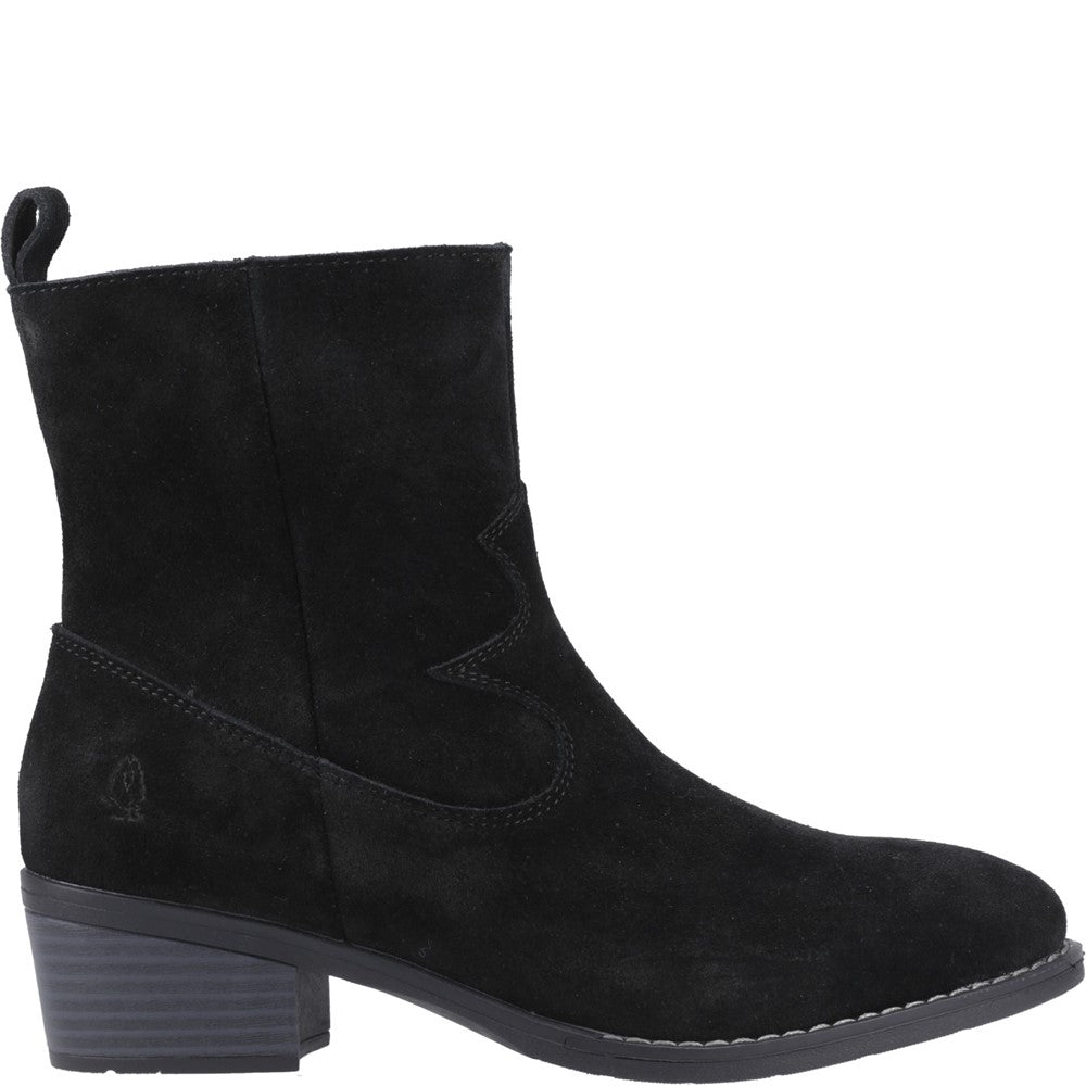 Ladies Ankle Boots Black Hush Puppies Ida Stitch Boot