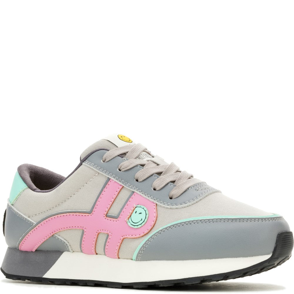 Ladies Sports Grey Hush Puppies Seventy8 Smiley Trainer