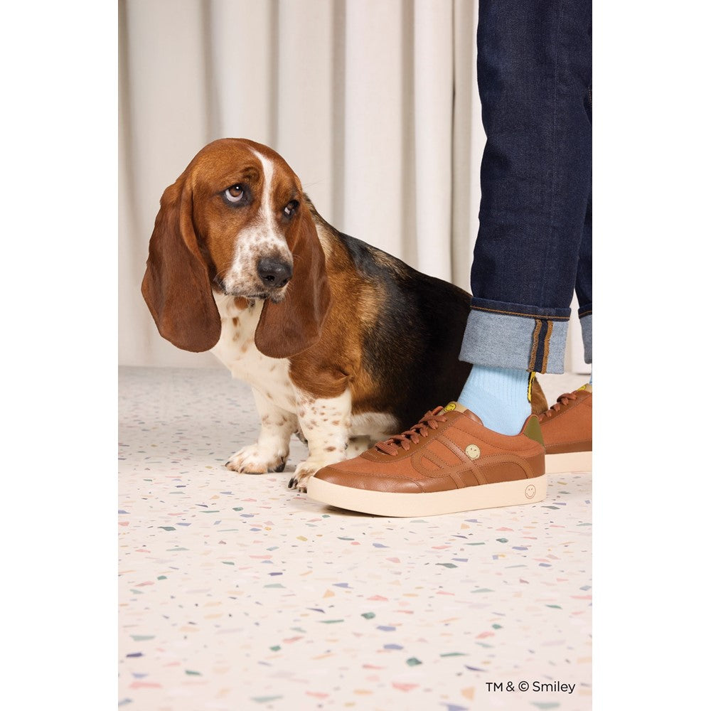 Mens Sports Tan Hush Puppies Charlie Smiley Trainer