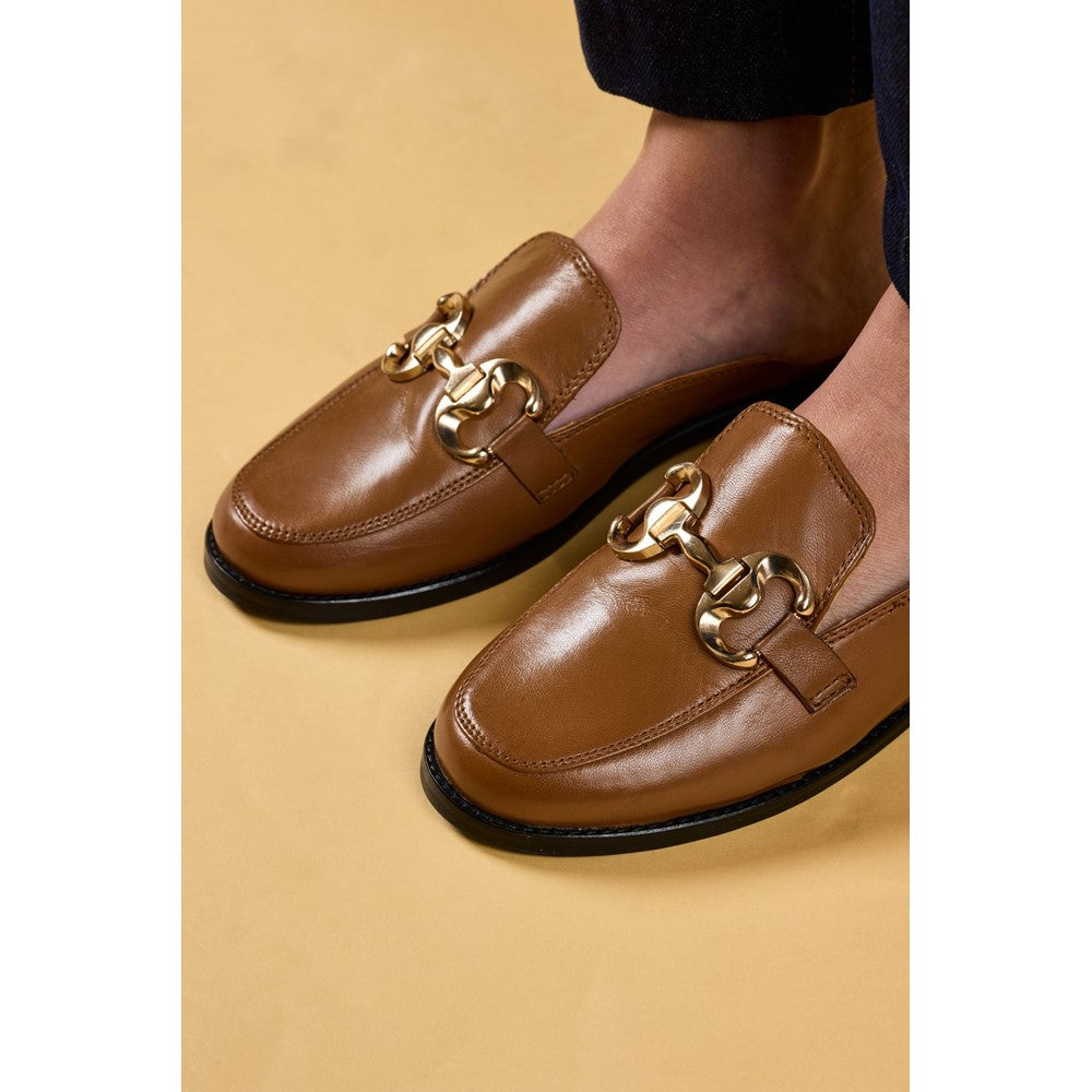 Slip On Ladies Shoes Tan Hush Puppies Cathleen Mule