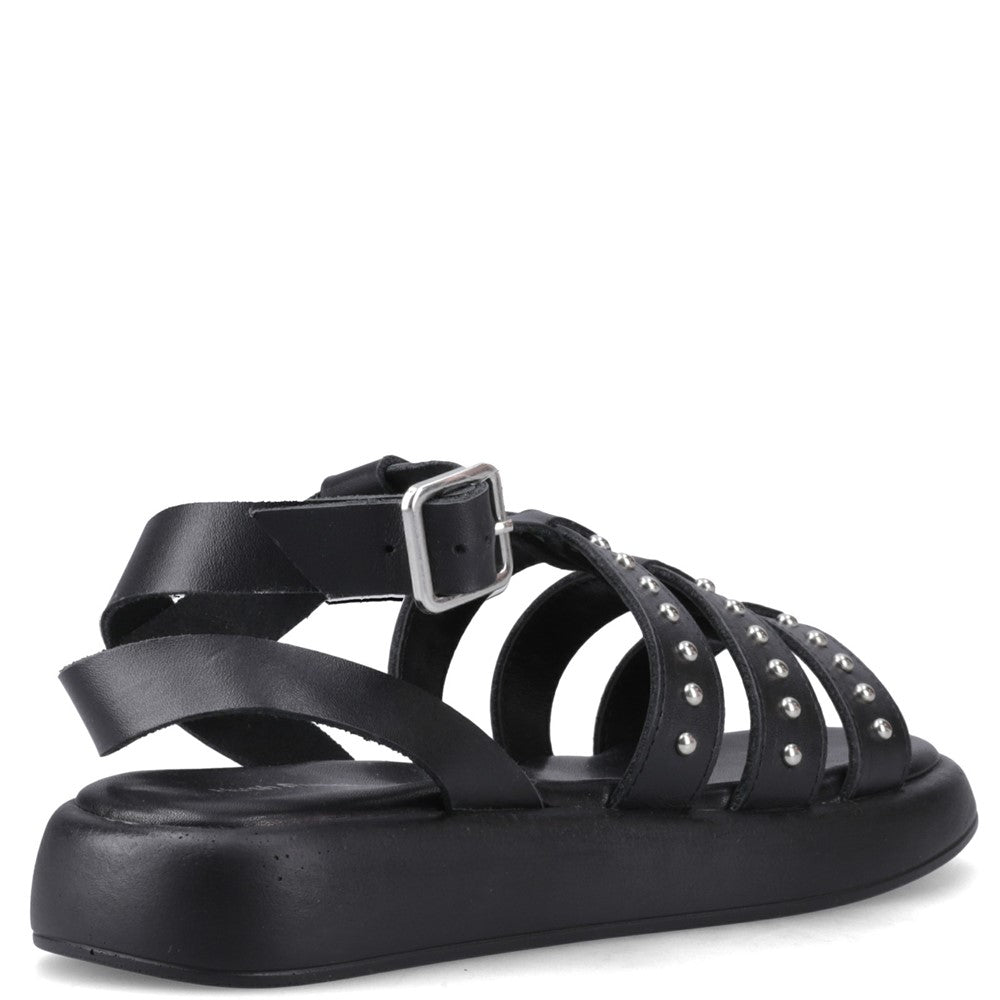 Shoe Ladies Summer Black Hush Puppies Charmaine Stud Gladiator