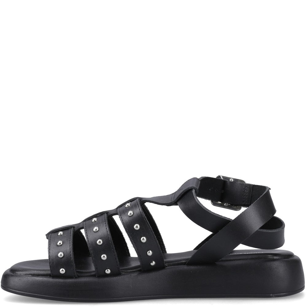 Shoe Ladies Summer Black Hush Puppies Charmaine Stud Gladiator