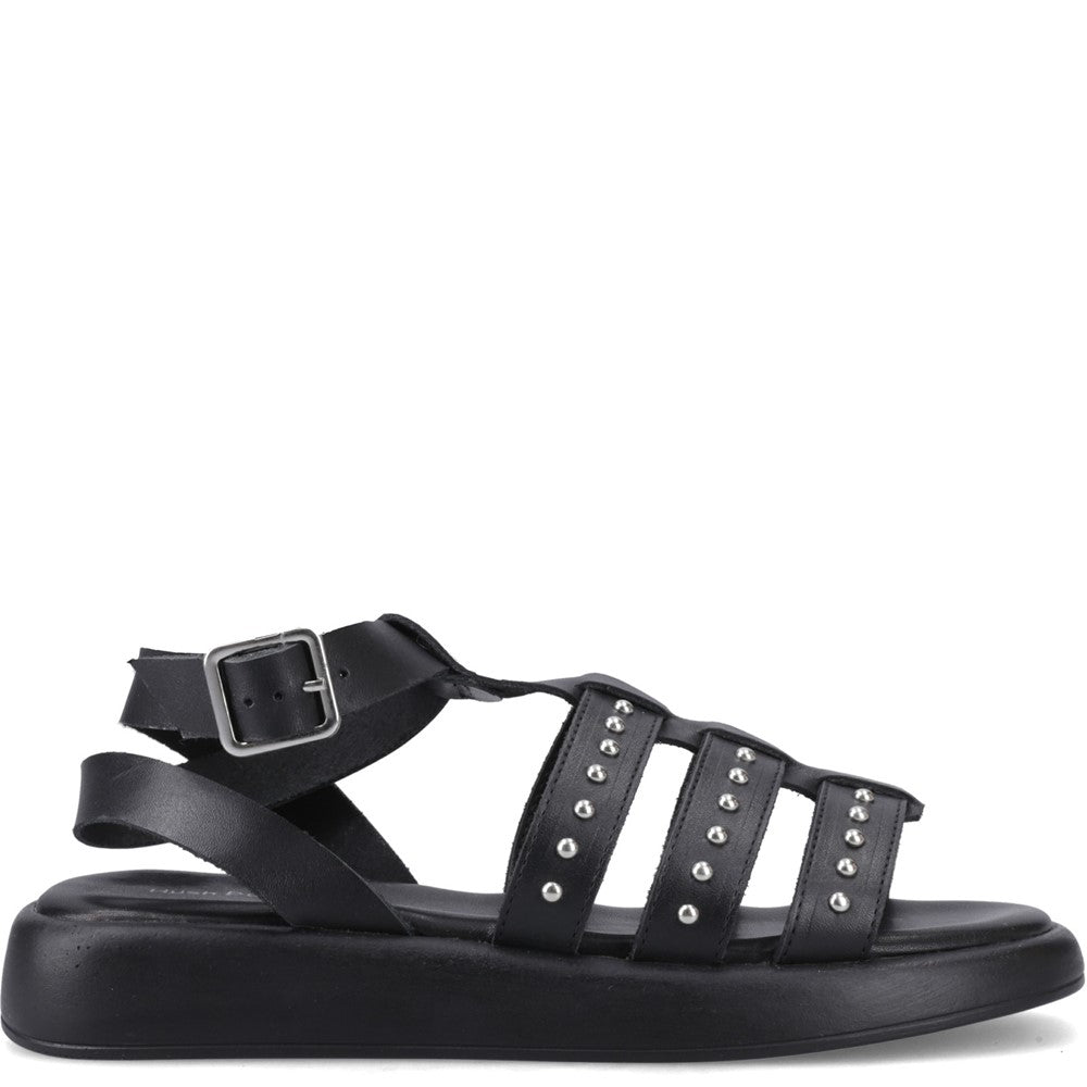 Shoe Ladies Summer Black Hush Puppies Charmaine Stud Gladiator