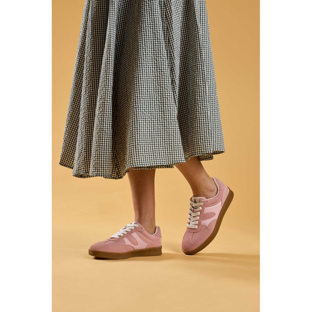 Lace Ladies Shoes Pink Hush Puppies Maura Sneaker