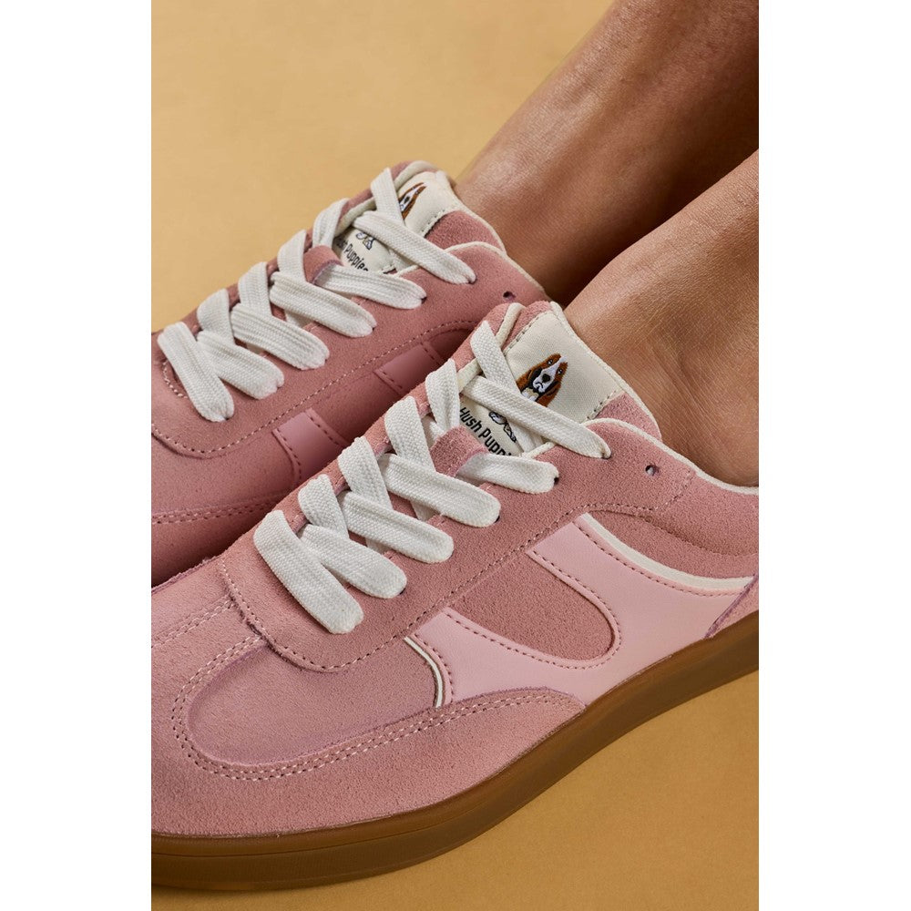 Lace Ladies Shoes Pink Hush Puppies Maura Sneaker