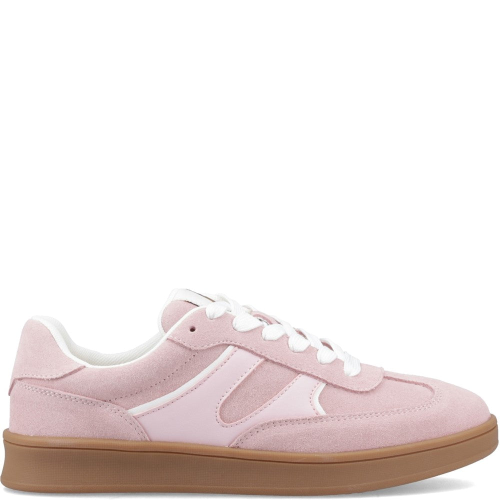 Lace Ladies Shoes Pink Hush Puppies Maura Sneaker