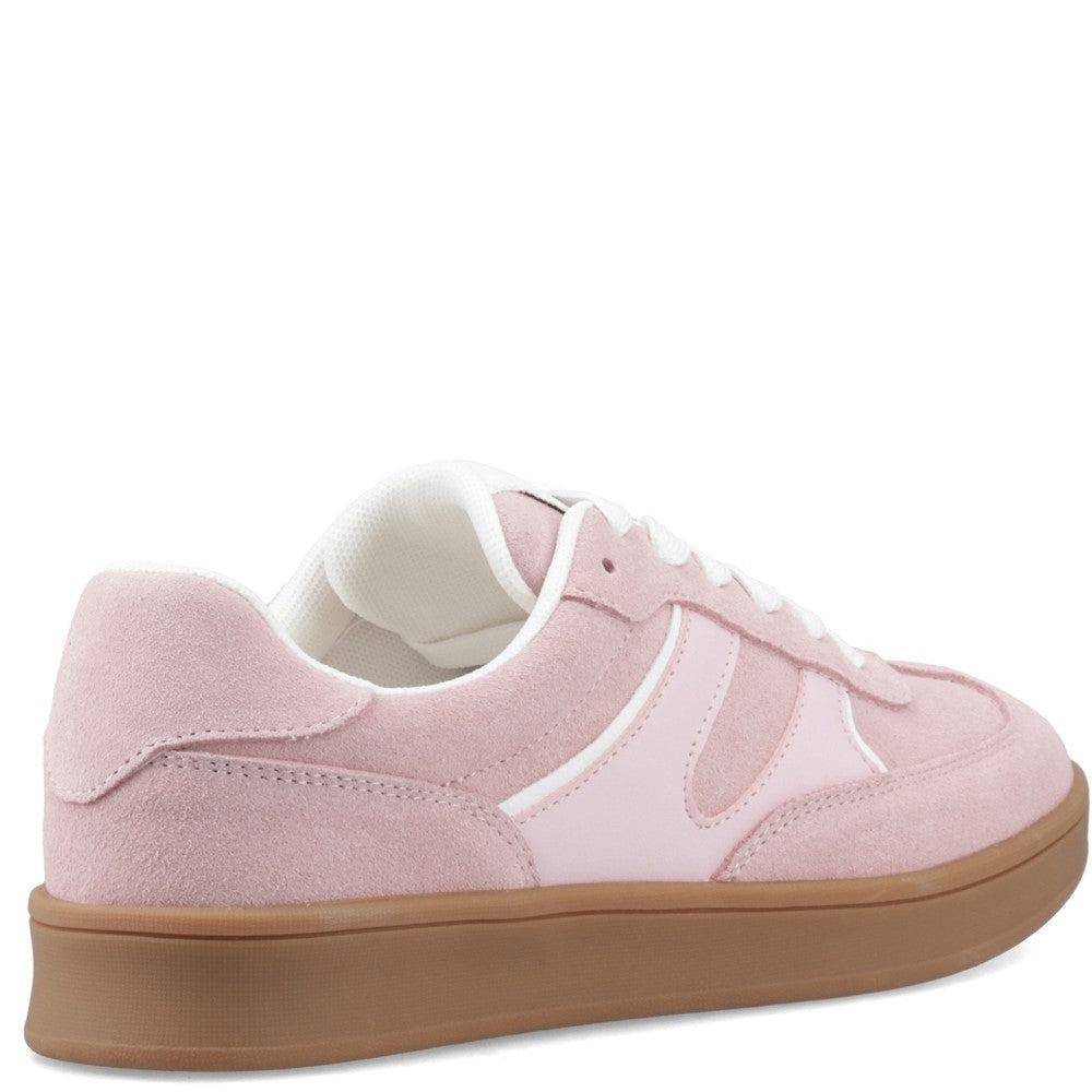 Lace Ladies Shoes Pink Hush Puppies Maura Sneaker