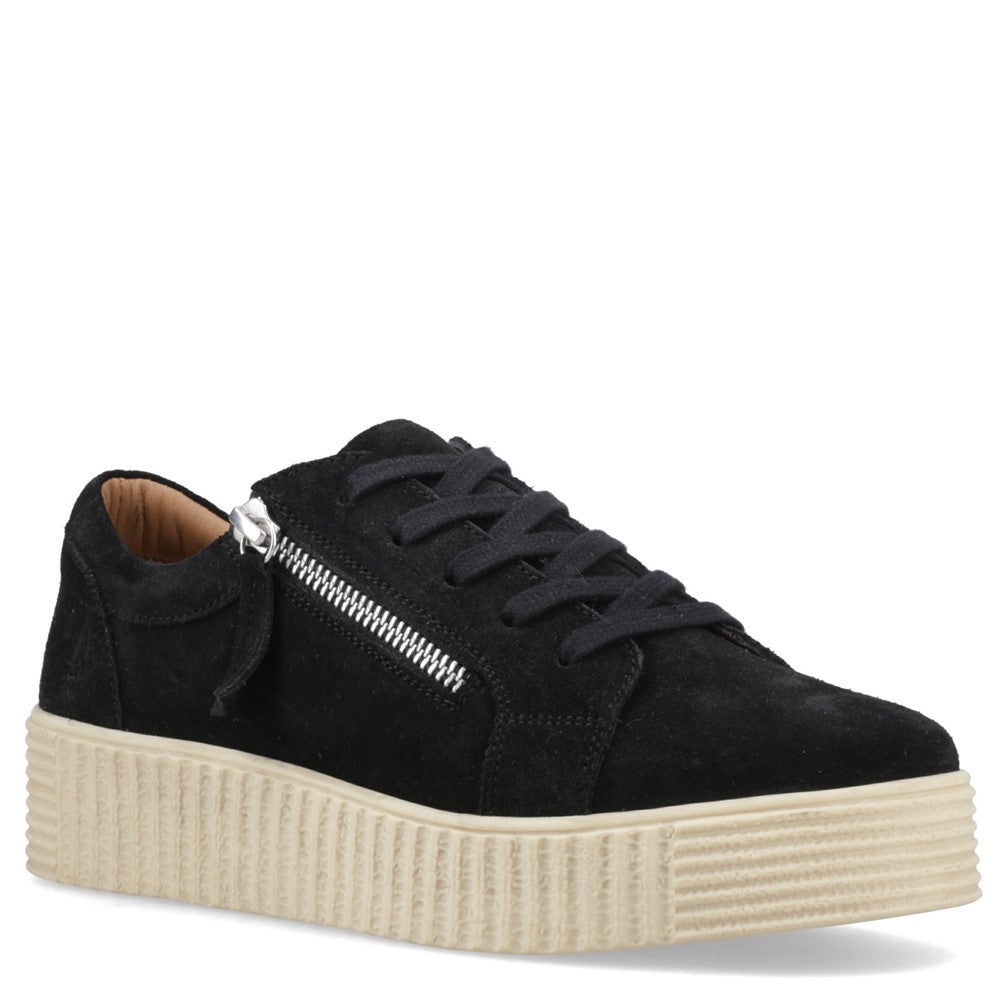 Shoe Ladies Summer Black Hush Puppies Tara Suede Trainer