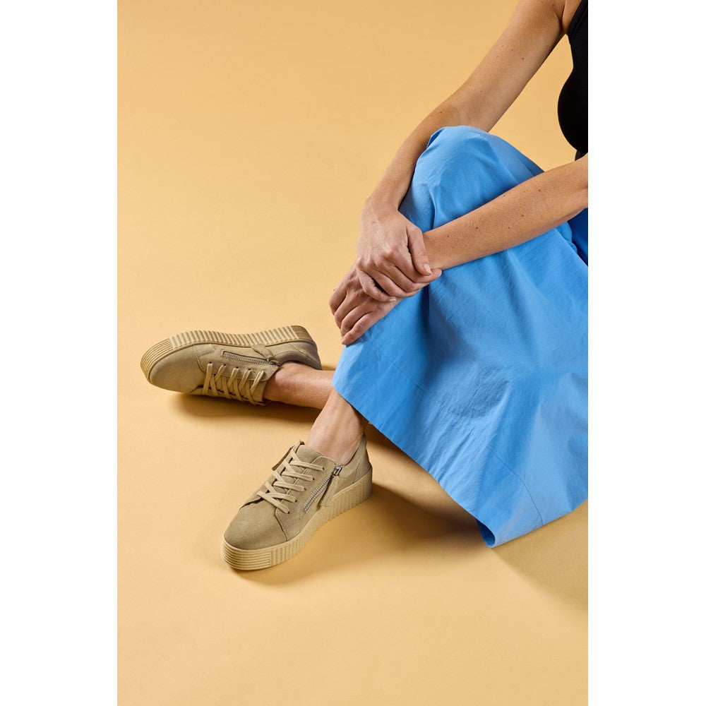 Shoe Ladies Summer Taupe Hush Puppies Tara Suede Trainer