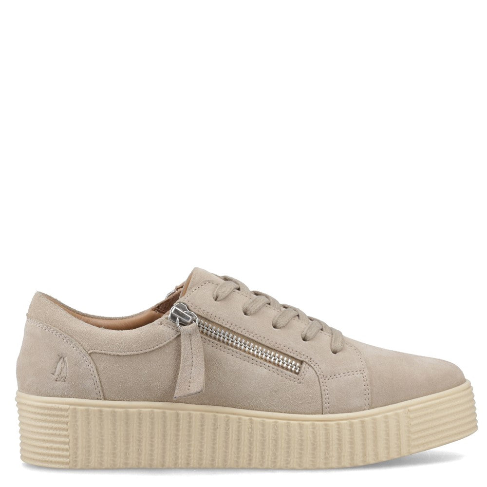 Shoe Ladies Summer Taupe Hush Puppies Tara Suede Trainer