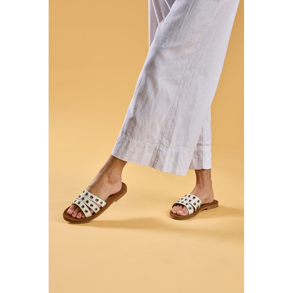 Shoe Ladies Summer White Hush Puppies Taylor Stud Mule