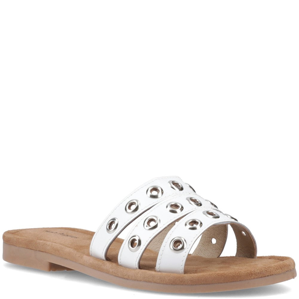 Shoe Ladies Summer White Hush Puppies Taylor Stud Mule