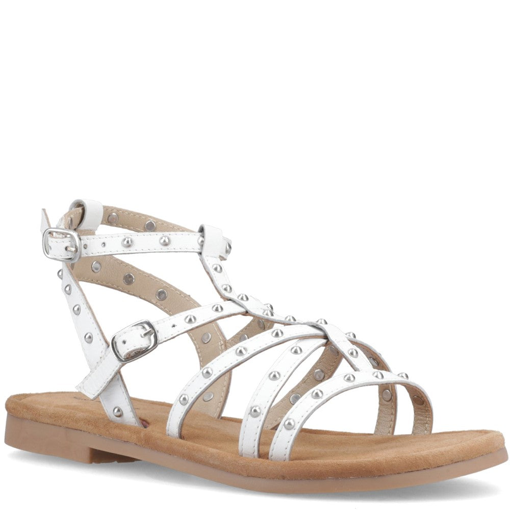 Shoe Ladies Summer White Hush Puppies Tori Stud Gladiator