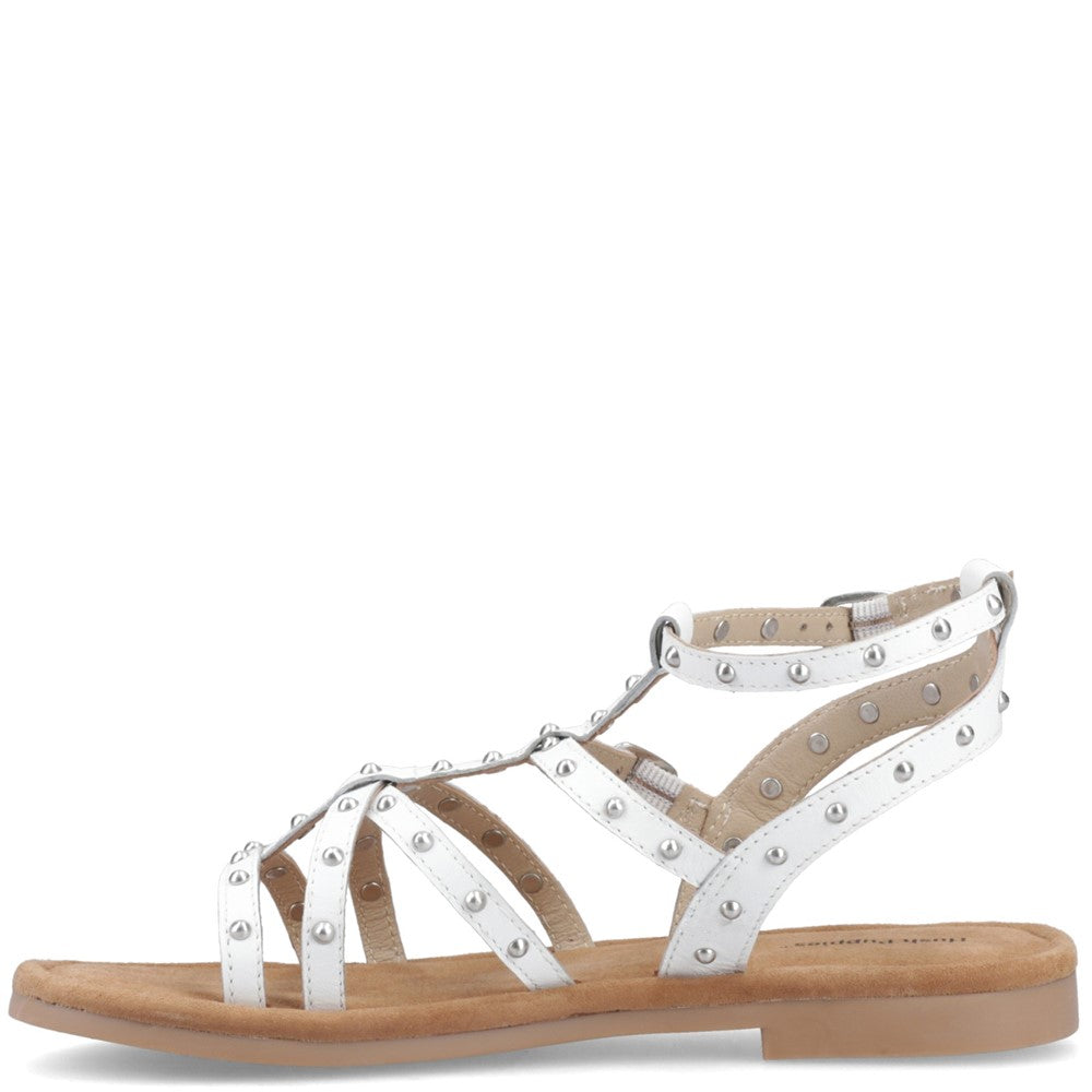 Shoe Ladies Summer White Hush Puppies Tori Stud Gladiator