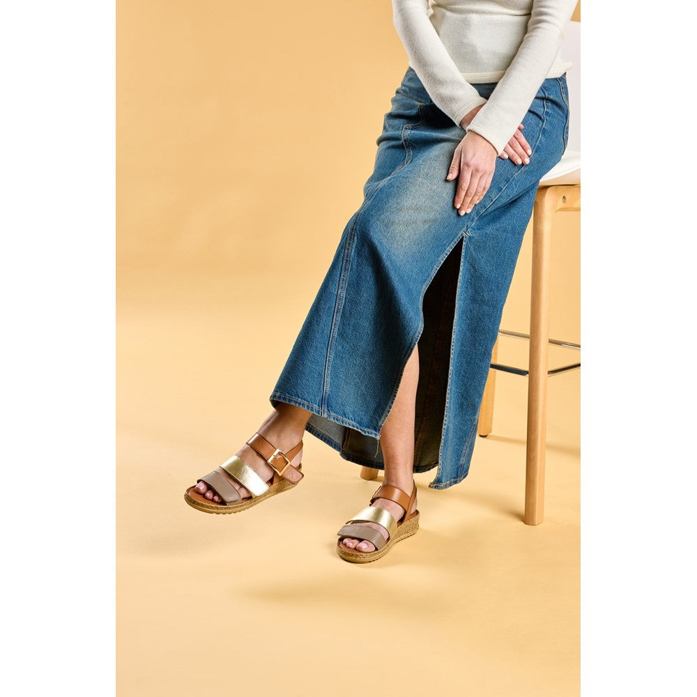 Sandal Ladies Summer Gold Mix Hush Puppies Eliana Sandal