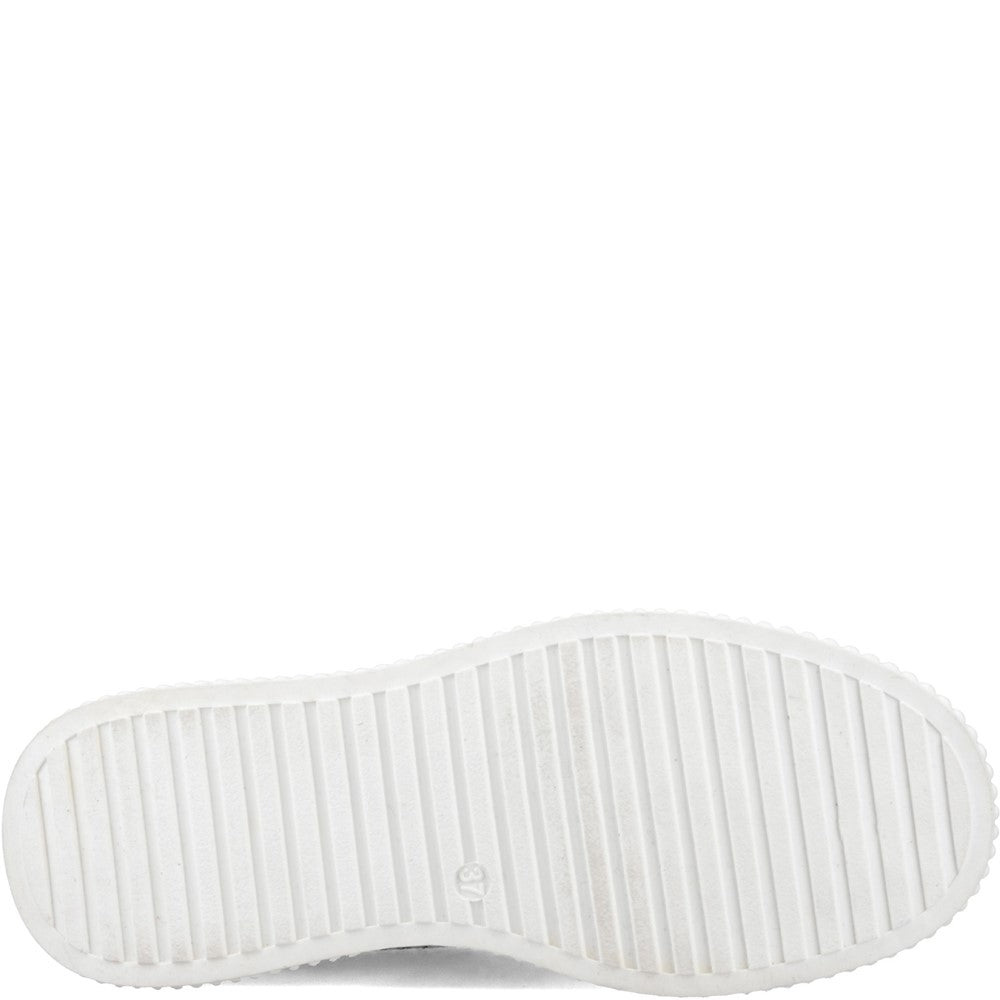 Lace Ladies Shoes Taupe Hush Puppies Haisley Woven Trainer