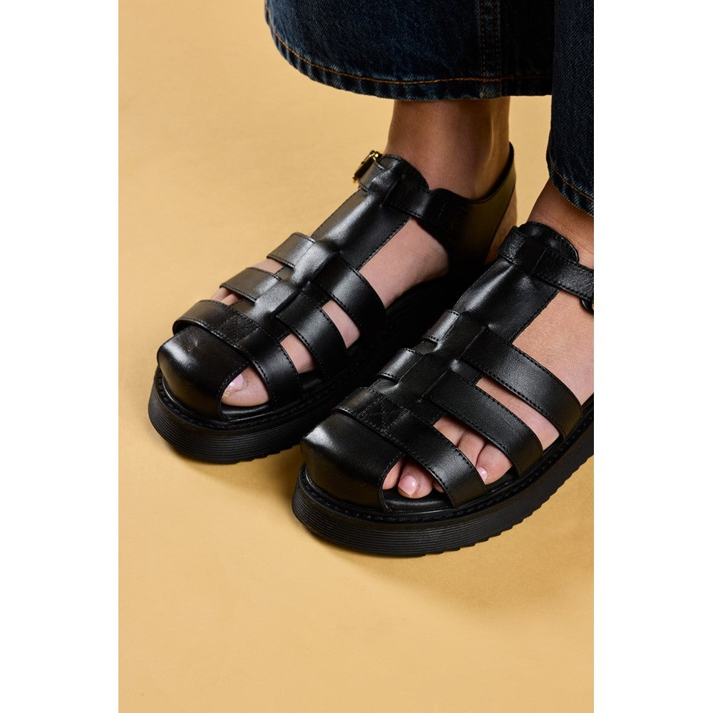 Sandal Ladies Summer Black Hush Puppies Cassandra Gladiator Sandal