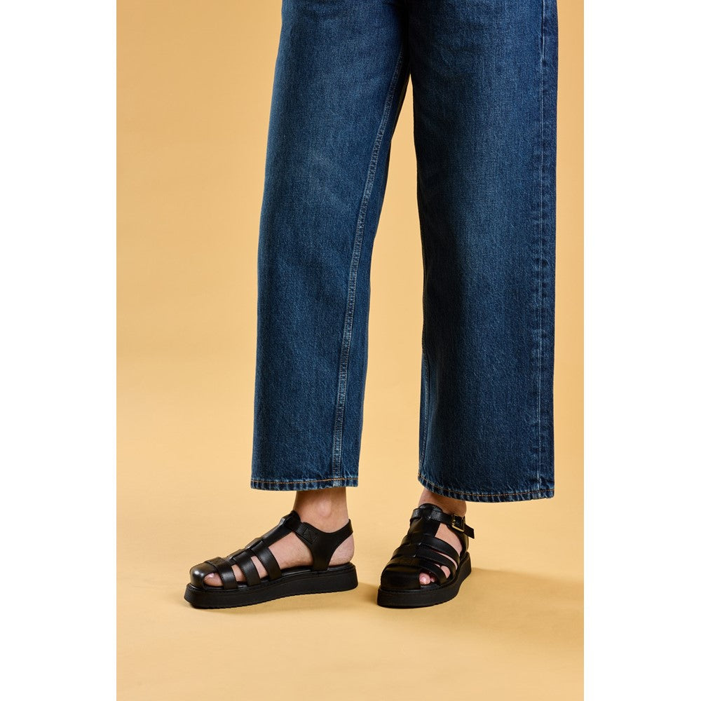 Sandal Ladies Summer Black Hush Puppies Cassandra Gladiator Sandal