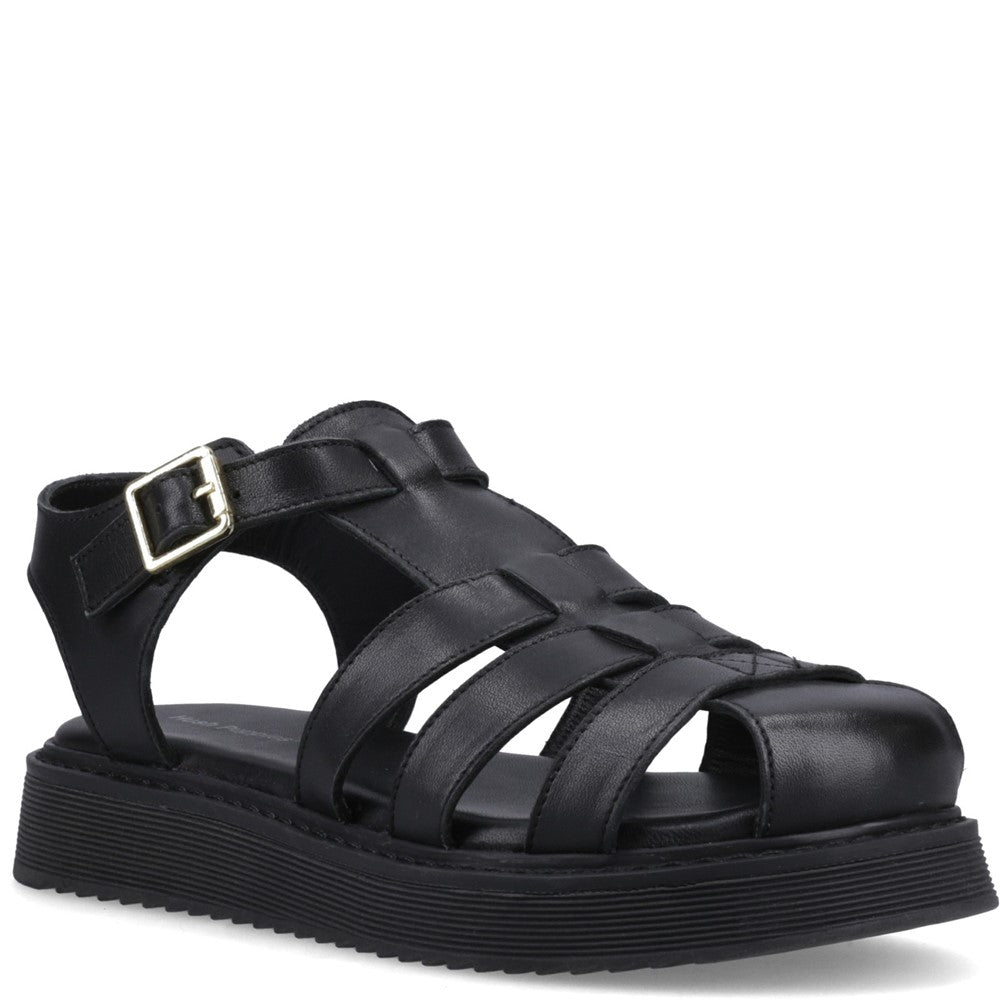 Sandal Ladies Summer Black Hush Puppies Cassandra Gladiator Sandal