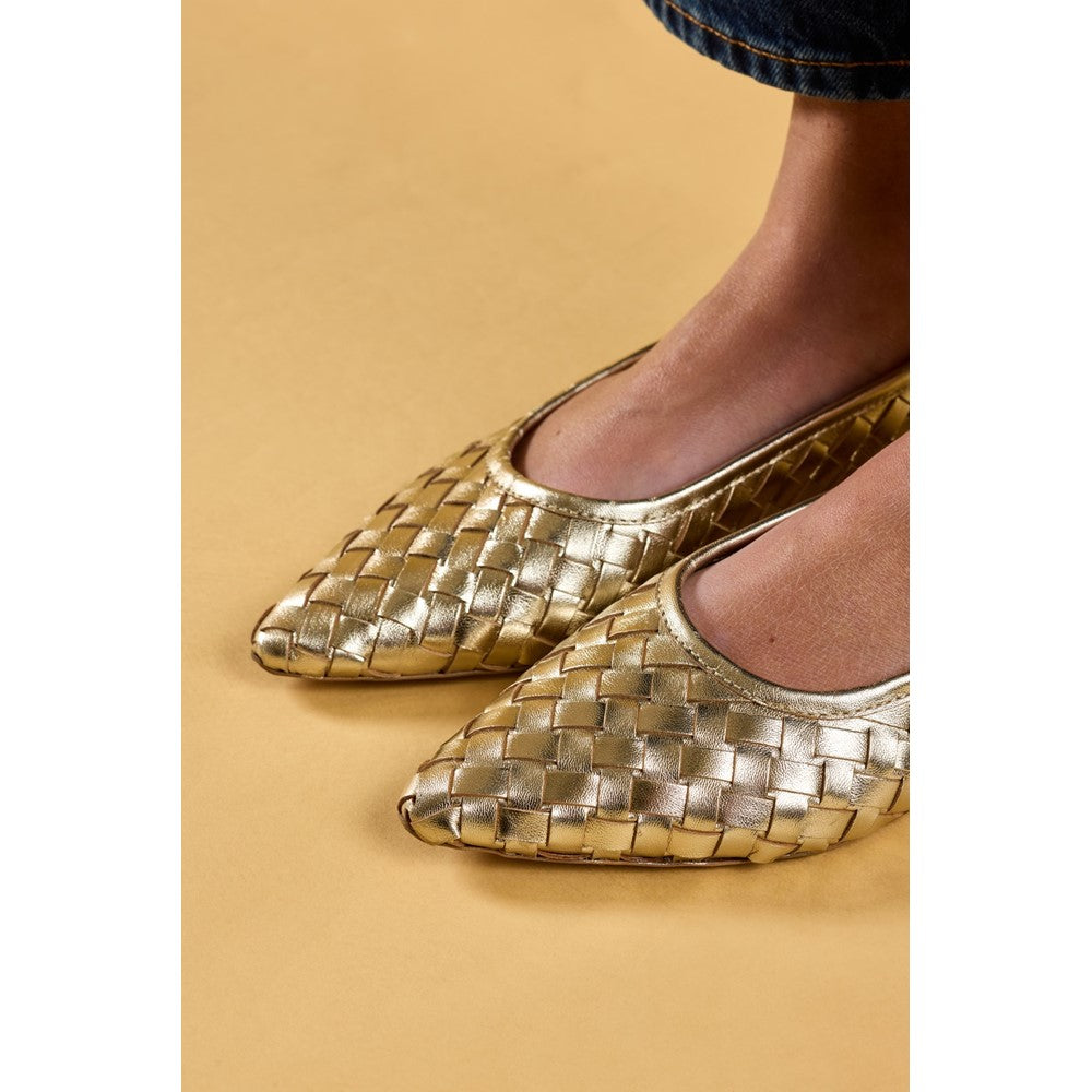Ballerinas Gold Hush Puppies Darla Woven Ballerina