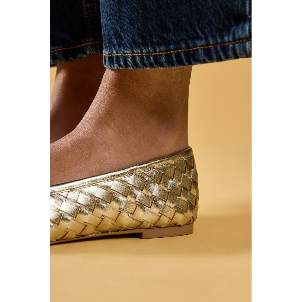 Ballerinas Gold Hush Puppies Darla Woven Ballerina