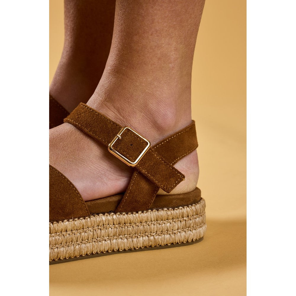 Sandal Ladies Summer Tan Hush Puppies Rosa Rafia Sandal